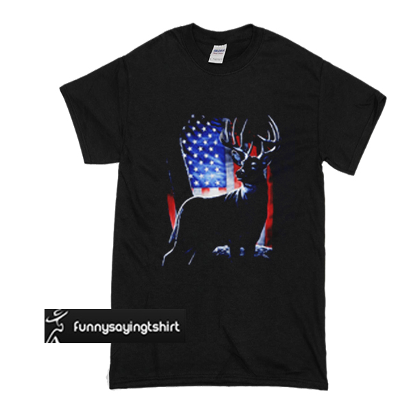 deer hunting american flag shirt