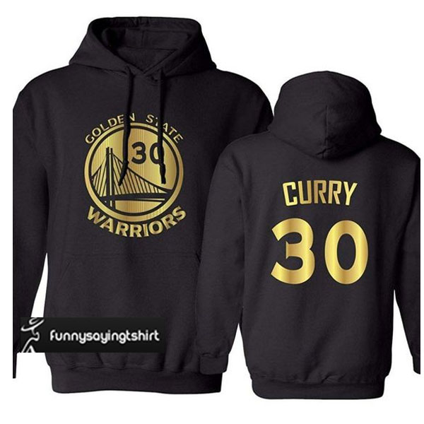 Golden State Stephen Curry 30 Gold hoodie