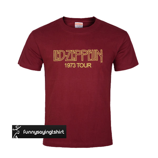 led zeppelin 1973 tour t shirt