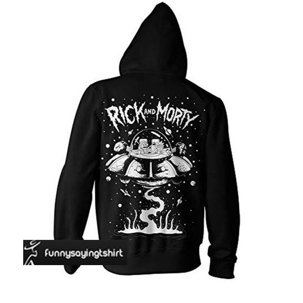black rick and morty hoodie