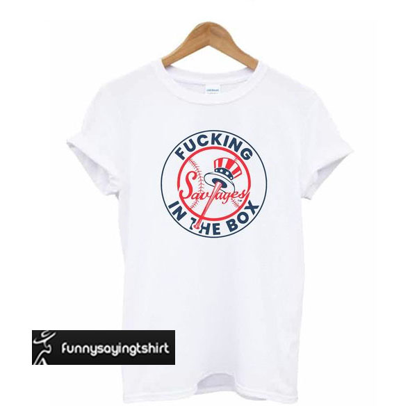 New York Yankees fucking savages in the box logo T-shirt - Dalatshirt