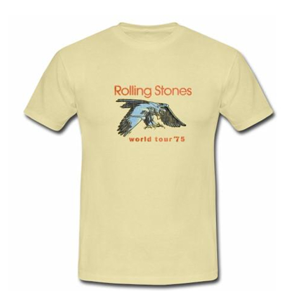 yellow rolling stones t shirt